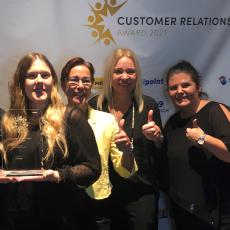 Siegesfoto des Customer Relation Awards